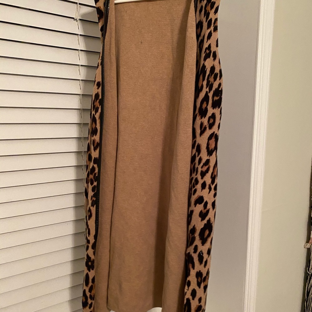 Chico’s Animal Print Sweater Vest size 3